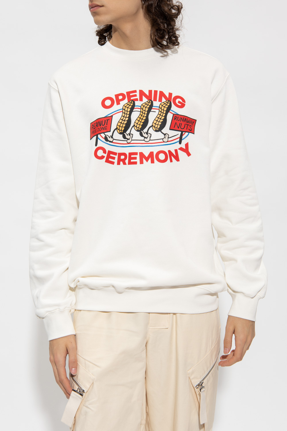 Cream Printed sweatshirt Opening Ceremony Vitkac GB